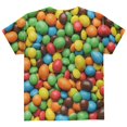 thumbnail image 2 of Halloween Candy Coated Chocolate All Over Youth T Shirt Multi YSM, 2 of 2