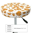 thumbnail image 4 of KLL Yellow Biscuit Round Bar Chair Cushion Cover 14 inch ,Bar Stool Protector with Elastic, Soft Washable, 4 of 6