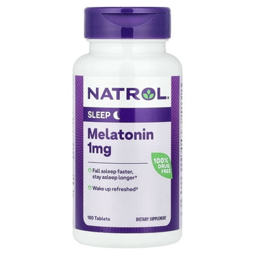 Natrol Melatonin Tablets, 1mg, 180 Count