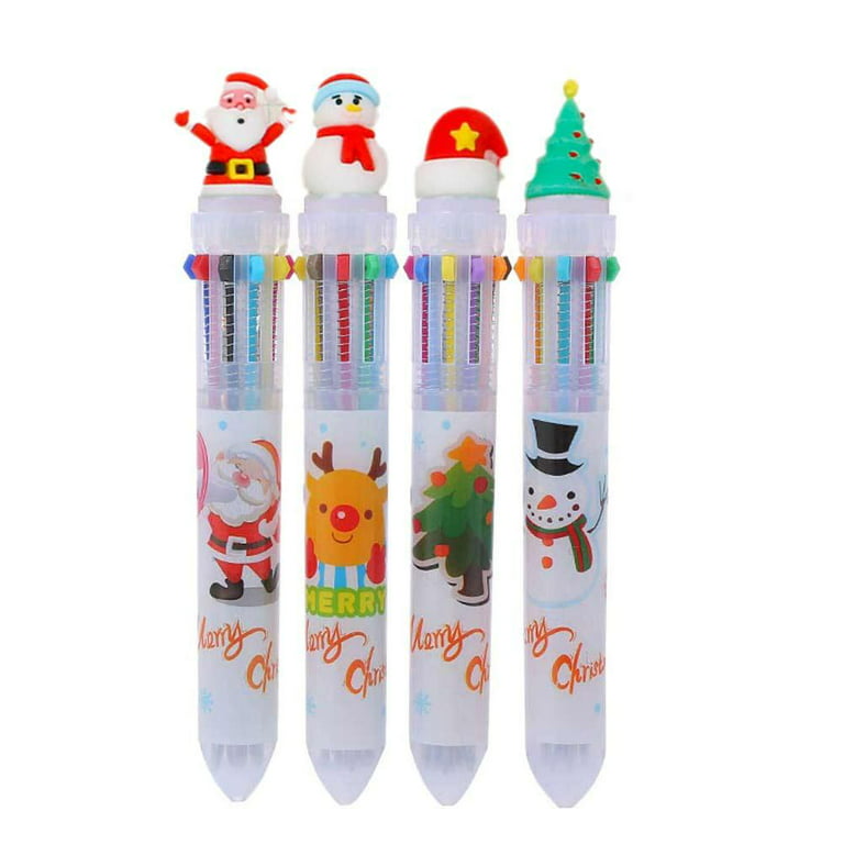  Lopenle 12PCS Cute 4-in-1 Multicolor Pens Retractable 4 Colors  Pen Novelty Fruit Pen Lovely Orange Pens For School Office Christmas  Birthday Party : Office Products