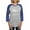 Heather/Blue, variant on CafePress - Element Meh - Womens Baseball Tee