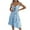 Light Blue, variant on PuLe Summer Women's Summer Suspenders V-neck Floral Bow Dress