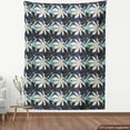 thumbnail image 4 of Ambesonne Botanical Fabric by the Yard Upholstery, Pointy Tropical Leaves, 1 Yard, Cadet Blue Dark Indigo, 4 of 5