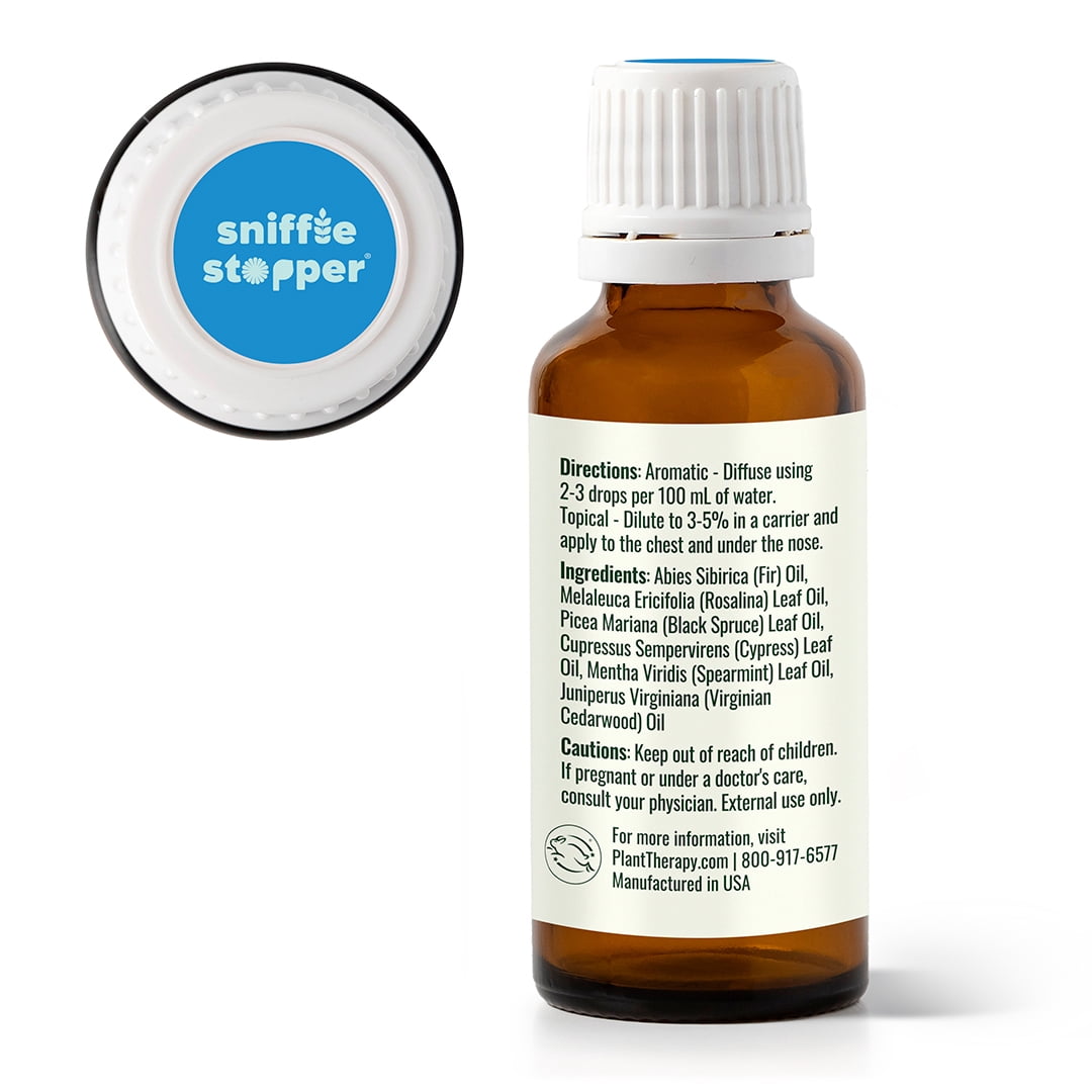 Plant Therapy KidSafe Sniffle Stopper Essential Oil Blend 30 mL (1 oz) Respiratory Support Blend 100% Pure, Undiluted, Natural Aromatherapy