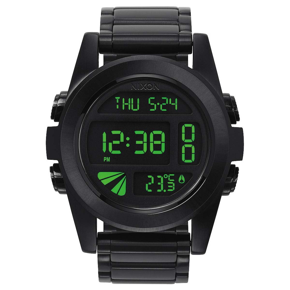 Nixon Men's A360032 Unit SS Digital Black Dial Black IP Steel
