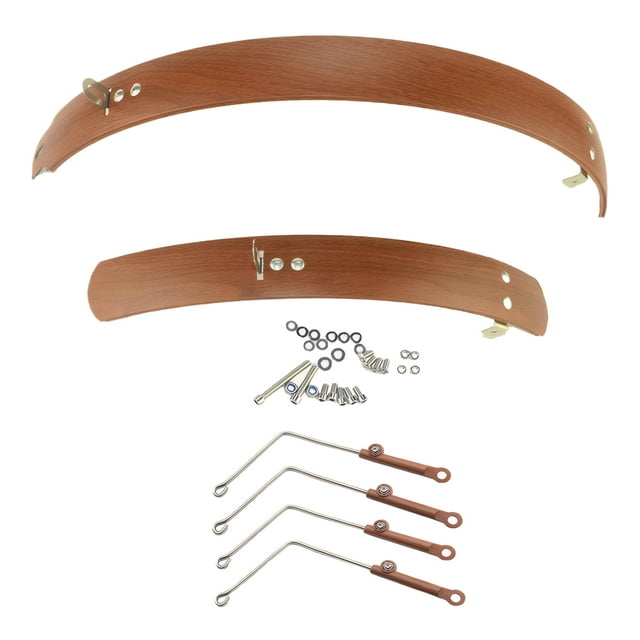 fastboy 2 Pcs/Ensemble Garde-Boue Durable Garde-Boue de Vélo Robuste pour Systèmes de Frein en V Matériau Durable Frein Papillon Robuste 16 Pouces Marron