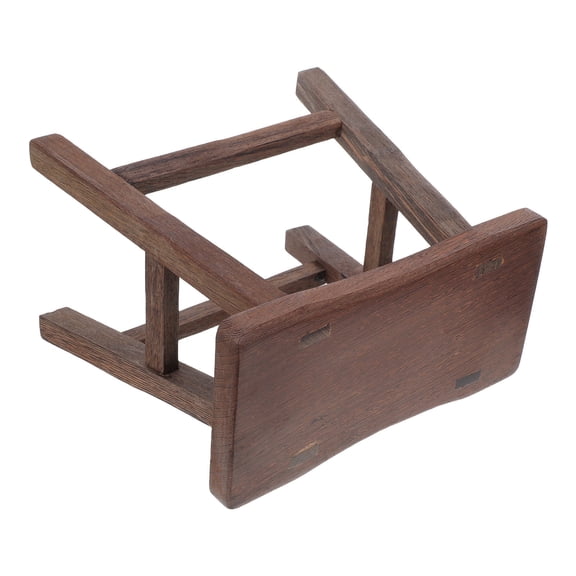 ELAYARD Wooden Foot Stool Light Brown Chicken Wing Wood for Living Room Use 1Pcs