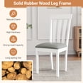 thumbnail image 5 of Giantex Mid Century Upholstered Dining Chairs, Rubber Wood Frame Kitchen Chairs,  Side Chairs for Kitchen, White, 5 of 9