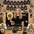 thumbnail image 4 of Class of 2026 Graduation Party Decorations, Graduation Decorations 2026 Gold Themed Set - Congrats Grad Banner, Class of 2026 Backdrop, Balloons & Streamers Kit - Complete Party Supplies, Black, 4 of 6