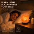 thumbnail image 3 of Himalayan Salt Lamp with Wood Base, Rose Night Light, Natural Crystal Decorative Mood Lighting, Aesthetic Home Decor for Bedroom & Office Desk, 3 of 9