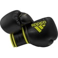 thumbnail image 6 of Adidas Hybrid 80 Boxing Gloves, pair set - Training Gloves for Kickboxing - Sparring Gloves for Men, Women and Kids - Black/Yellow, 16oz, 6 of 9