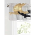 thumbnail image 6 of Valances for Windows Abstract Gold Black Rod Pocket Cafe Window Treatments Valance Curtains for Kitchen Bathroom Laundry Basement Windows 54"x18", 6 of 9