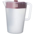 thumbnail image 2 of Good Cook 1 Gallon Plastic Straining Pitcher Square lid with 3 strainers and Close no Spill, Dishwasher Safe, Clear and Red, 2 of 4