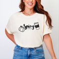 thumbnail image 4 of S.W.Smiley Spicy Pumpkin Spice - Women's Garment Dyed Graphic T-Shirt, 4 of 10