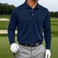 thumbnail image 6 of LWavelet Long Sleeve Polo Shirts for Men Casual Button Dress Knit Golf Shirt Classic Business Office Collared Shirts, 6 of 6