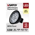thumbnail image 2 of 4.5W 12v MR16 LED 3000K GU5.3 Base 360LM Flood 40D Black Finish Bulb, 2 of 6
