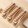 thumbnail image 2 of CSChome Rolling Egg Rack Egg Holder 2-Tier Rolling Storage Container - Space-Saving Egg Rack for Home Kitchen, 2 of 6