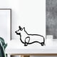 thumbnail image 4 of Escultura de perro y gato de metal, estatua geométrica abstracta de alambre de metal, decoración para perros El 11x16x0.5cm, 4 of 7