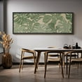 thumbnail image 6 of Large Framed Canvas Print Botanical Greenery Canvas Wall Art with Vintage Jungle Leaf PatternWall Art Decorative Ready to Hang Painting for Living room Bedroom 60x20 inches Black Frame, 6 of 9
