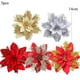 thumbnail image 4 of Flores de Navidad de 5 piezas, cabezas de flores artificiales Rojas, doradas y azules, decoraciones para el árbol del hogar, guirnalda DIY para fiesta de Navidad, suministro 2023, 4 of 4