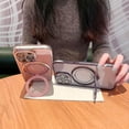 thumbnail image 5 of Magnetic Glitter Case for iPhone 15 Pro Max Compatible with Magsafe,360 Rotating Ring Magnetic Hidden Stand Case,Luxury Bling Full Camera Protector Shockproof Cover for Women Girls-Purple, 5 of 12