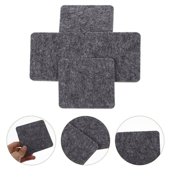 Worgeous 4Pcs Square Grey Cork Place Mats for Restaurant Table Protection 10x10in