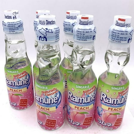 Sangaria Ramune - Peach Flavor 200mlx6bottle