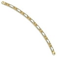 thumbnail image 2 of 14k Yellow and White Gold Two Tone 8.5in Men's Link Bracelet - with Secure Lobster Lock Clasp 8.5" (Width = 7mm ), 2 of 4