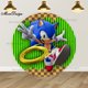 thumbnail image 3 of Fondo redondo Bandai Lightning Sonic para baby shower de niños, cubiertas circulares, decoración para fiesta de cumpleaños de niños, fondo de fotografía, 3 of 5