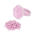 thumbnail image 4 of Anillos De Pegamento De Flores, Soportes De Pigmentos Boca Cónica En Forma De V PP Gran Escalabilidad 100 Piezas Anillo De Pegamento De Extensión De Pestañas Para Extensiones De OTVIAP Rosa, 4 of 8