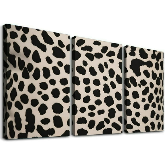 Shadudu Leopard Print Canvas Wall Decor for Living Room Bedroom Home Office Wall Art Set of 3 Unframed 12x16 Inches 12"x16"x3pcs