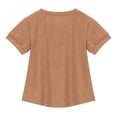 thumbnail image 6 of MKOSPLRT Girls Summer T Shirts 3-14 Years Short Sleeve Notch V Neck Shirts Solid Color Loose Fit Tees Cotton Soft Tops Back to School Shirts, 6 of 7
