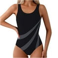 thumbnail image 2 of Abomasnow Womens One Piece Swimsuit Tummy Control Sporty Slimming Bathing Suit Color Block Full Coverage 2026 Swimwear, 2 of 5