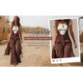 thumbnail image 3 of qucoqpe Overalls for Women Vintage Western Cargo Sleeveless Tassel Jumpsuits High Waisted Wide Leg Fringe Romper with Pockets Adjustable Straps, 3 of 7