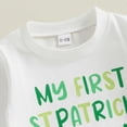 thumbnail image 5 of CPNG Baby Toddler My First St. Patrick’s Day 2-Piece Outfit Set - Long-Sleeve Graphic Sweatshirt + Shamrock Jogger Pants - Soft Comfy Kids’ Clothing for First St. Patrick’s Day Celebrations, 5 of 8