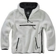 thumbnail image 5 of BRANDIT INDIVIDUAL WEAR Adult Male Hooded Fleece Quarter Zip Pullover, Color: White, Size: L, 5 of 7