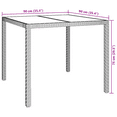 thumbnail image 5 of vidaXL Garden Dining Table Brown 35.4x35.4x29.5 in Poly Rattan, 5 of 5