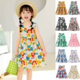 thumbnail image 4 of Taybagh Dresses for Girls Floral Print Sleeveless Girls Summer Dress with Round Neck Little Child Clothes, 4 of 4