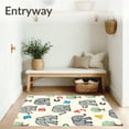 thumbnail image 3 of ODIKA 2'x3' Machine Washable Non-Slip Area Rug, Safari Elephant Alphabet Learning with Letter Recognition Design High Traffic Rug, Gray, 697487, 3 of 7