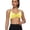 Yellow, variant on Endives Yoga Sport Bras Strappy Sports Bras Open Back Deep V Bras Casual Bralette Yoga Crop Top With Removable Cups Sports Bras for Women High Support
