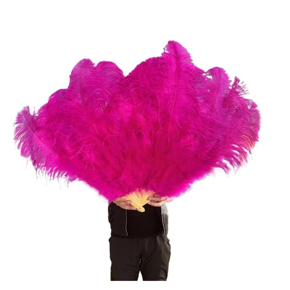 Ostrich Feather Fan Large Ostrich Feather Fans Feather Hand Fan Burlesque Showgirl Costume Decorative Fan For Women