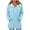 Light Blue Sweatshirts, variant on Jsaierl Long Hoodies for Women Half Zip Solid Color Hooded Sweatshirt Trendy Sweater Soft Long Sleeve Tunic Tops Fall Clothes S-2XL