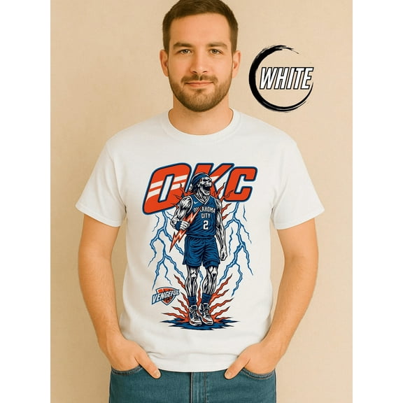 MYYUK O tee KC Basketball Shirt Loud City Thunder Tshirt with Vintage Skul Funn Slalam shirt Dun Graphic-min