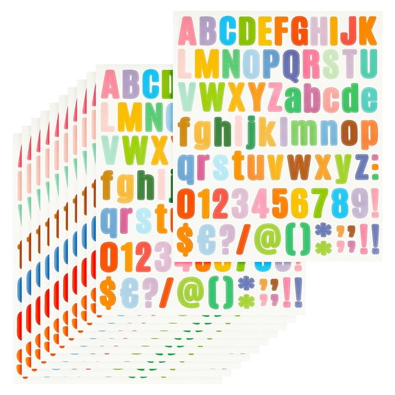 Uxcell 1215 Pcs 1 Inch Alphabet Stickers 15 Sheets Waterproof Vinyl Numbers Letter Stickers Bulk Self-Adhesive