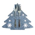 thumbnail image 3 of Advancent Bolsa de vajilla de Navidad de 4 piezas, decoración de de comedor, árbol de Navidad, fiesta, Hotel, cafetería, cubiertos, Kits de decoración para fiestas, 3 of 6