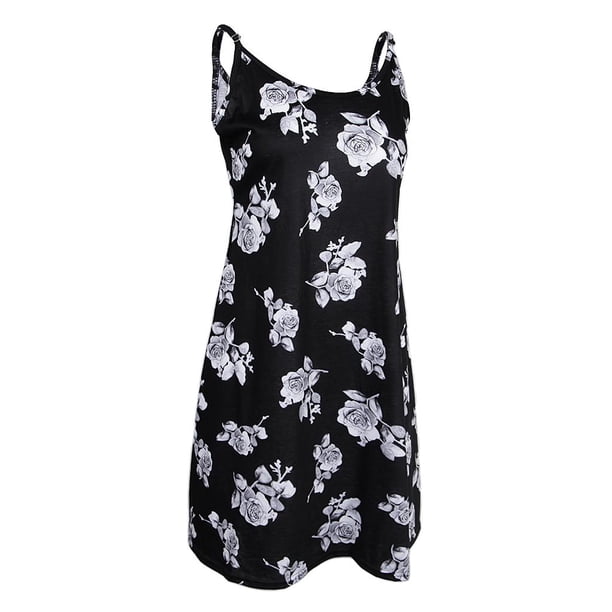 Vestido de Playa Yinane Sin Tirantes Ajustable Floral Impresión L