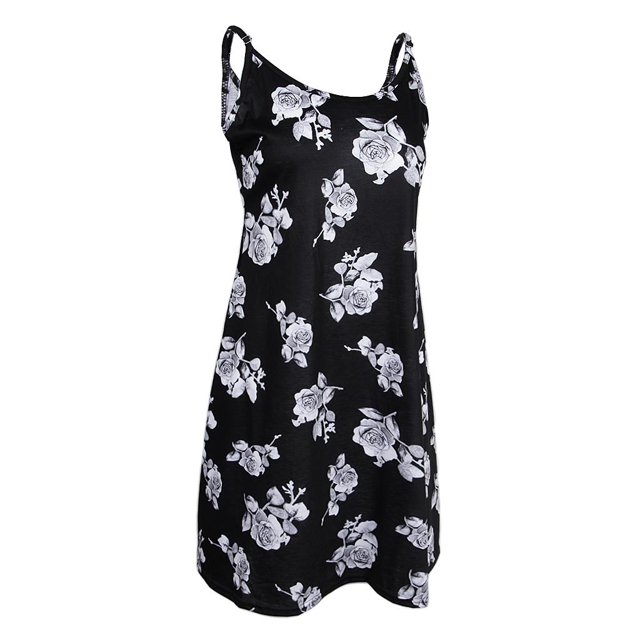 Vestido de Playa Yinane Sin Tirantes Ajustable Floral Impresión L