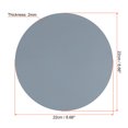 thumbnail image 2 of Unique Bargains 8.7'x8.7' Mouse Pad, PU Leather Waterproof Round Desk Pad Writing Mat, Light Blue, 2 of 7
