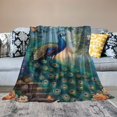 thumbnail image 2 of Orinice Peacock Blanket Fleece Warm Soft Cozy Blanket Throw Couch Bed Print Couch and House Decor Gift Idea Throws, for Sofa for Kids Teen Young Boys Girls 60x80in, 2 of 6