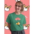 thumbnail image 2 of Corgi Flying W Balloons T-Shirt Women -Image by Shutterstock, Female Medium, 2 of 4